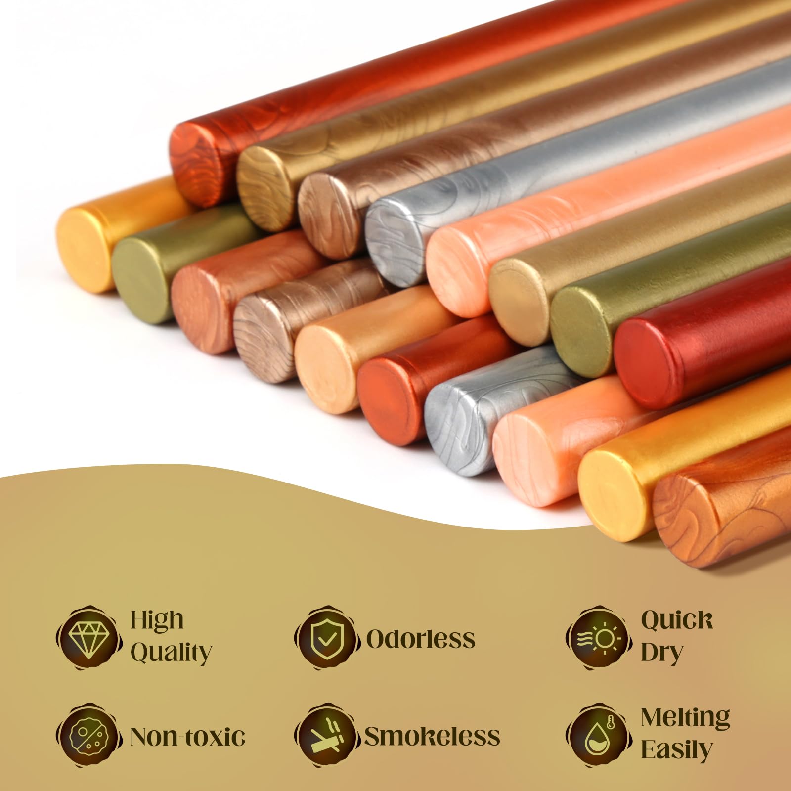 Stick Per Sigilli Di Cera Tomgenrine - 36 Pezzi Rosa, Fusione Rapida Per Pistola Colla, Per Inviti E Lavoretti - Foto 10