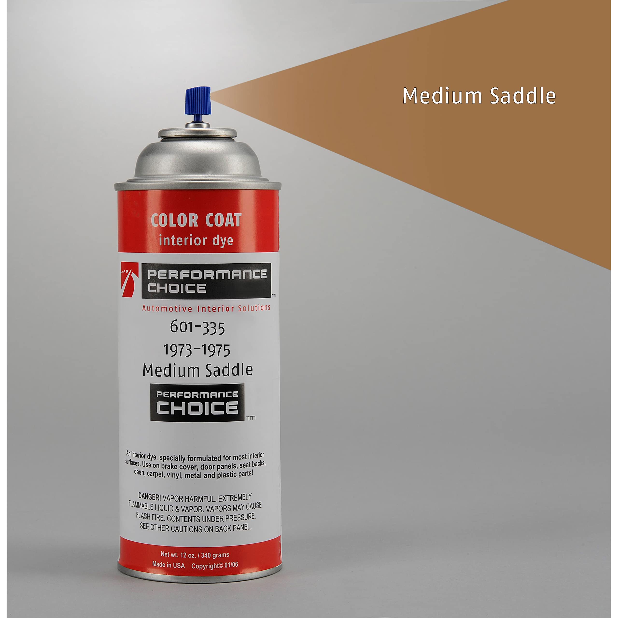 1973-1975 Corvette Medium Saddle Interior Color Coat – 12oz Aerosol Refinish – OE-Matched Vinyl & Plastic Spray