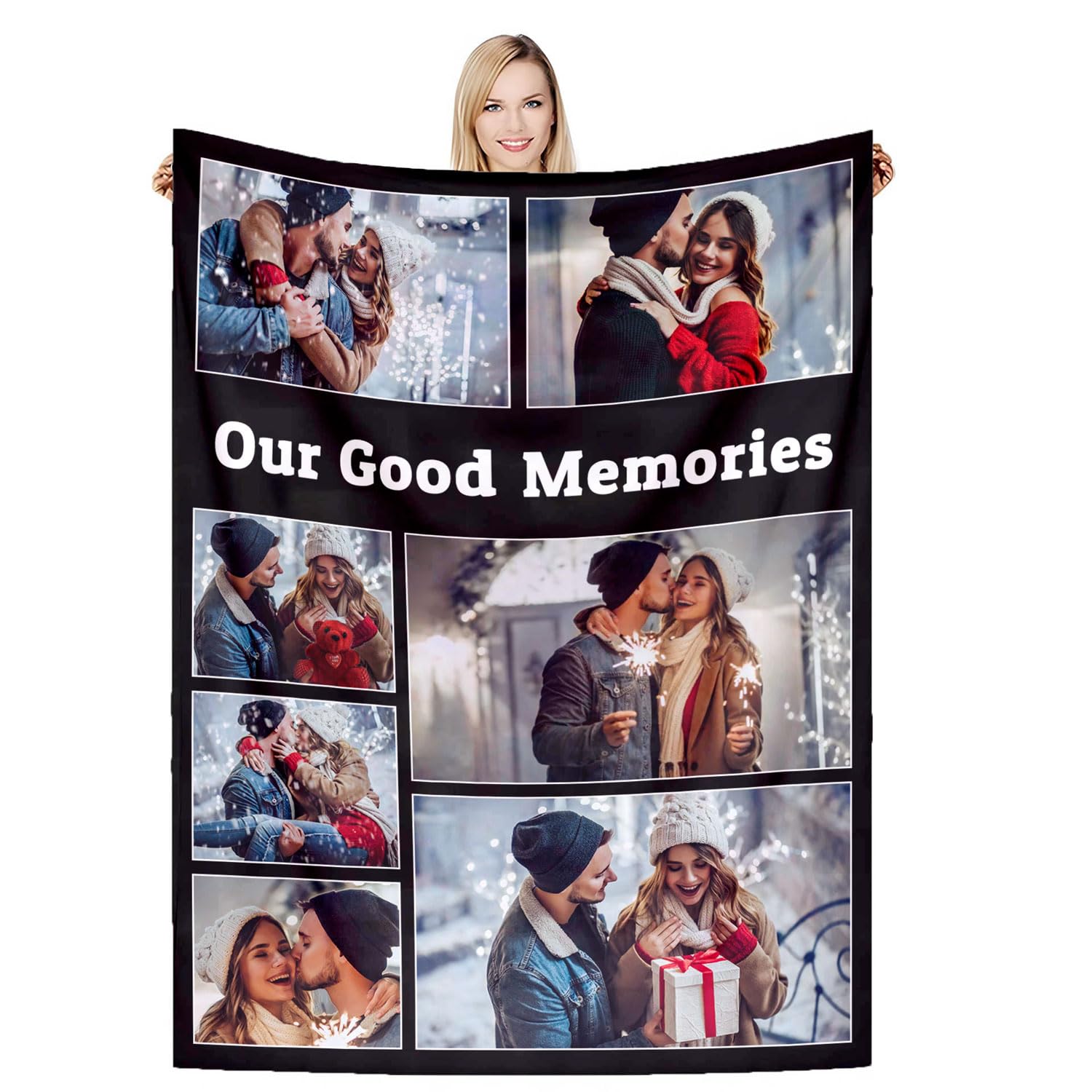 DSSHENGDS Best Mum Gifts，Personalised Blankets For Birthday，Personalised Couples Blanket，Personalised Photo Gifts For Mum Girlfriend Her Him Anniversary Christmas-G-180 * 200CM