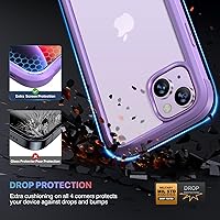 Vista 581 de Diaclara - Funda diseñada para iPhone 15 Plus de 6.7 pulgadas, transparente, cuerpo completo, con protector de pantalla, resistente de protección