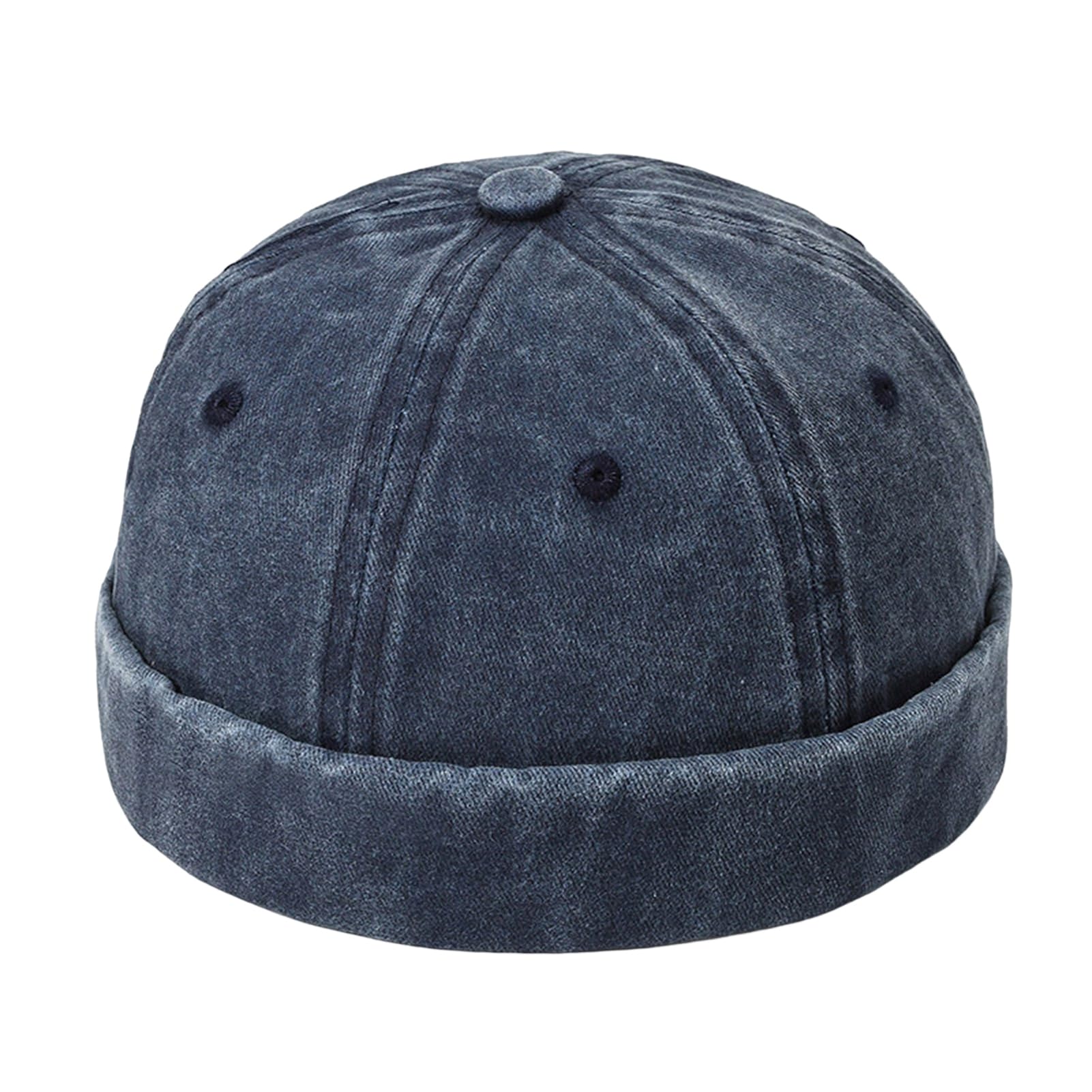 matumou Docker Hat Color Adjustable Breathable Brimless Lightweight Decorative Retro Four Seasons Sailor Hat Daily Hat Docker Hat