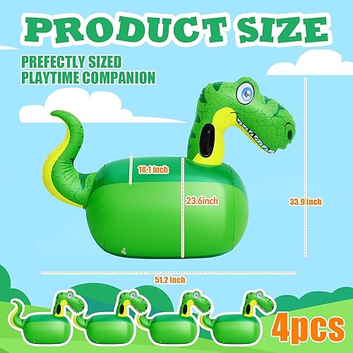 Miniatura 2 de Hiboom Juguetes inflables gigantes de salto de 51 pulgadas, juguetes de animales para montar en juguetes de salto, tolva para regalos de fiesta de