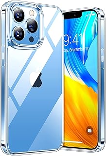 جراب خلفي سيليكون متوافق مع موبايل آيفون 13 برو ماكس 6.7 بوصة - شفاف