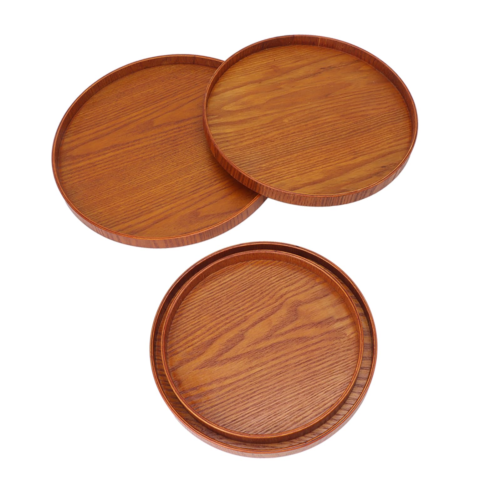 Bandeja de Madera, Plato para Servir de Madera, Plato de Frutas con Bordes elevados para un Mejor Agarre, Bandeja de Madera de diseño Retro para el hogar, restaurantes y cafeterías.