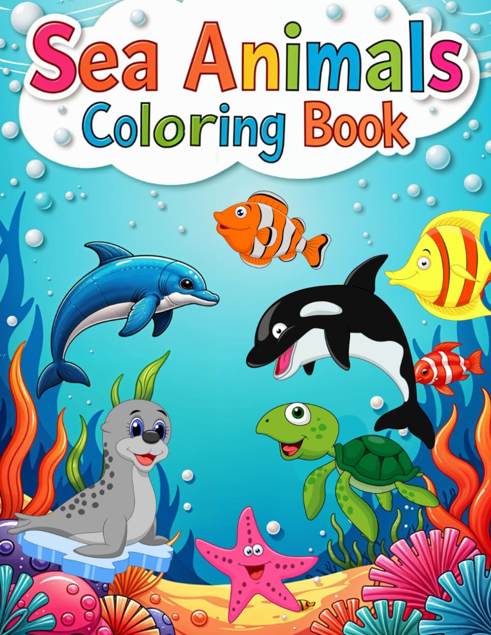 Sea Animals Coloring Book for Kids