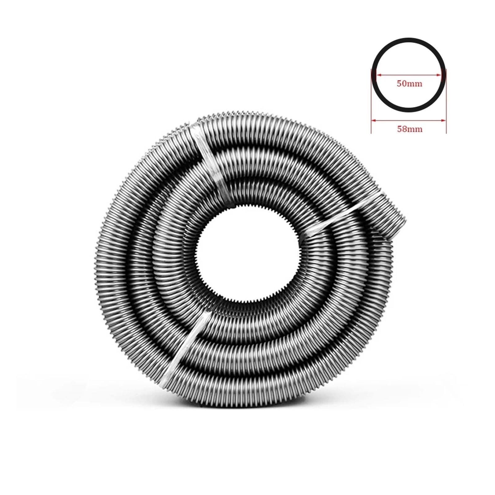 JrEam Interno 50mm Esterno 58mm Aspirapolvere Filettatura Tubi Cannucce Fabbrica Soffietto Tubo a Vuoto Tubo Morbido Parti di Ricambio Accessori (Color : Gray-4m (50mm))