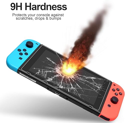 Miniatura 4 de daydayup Paquete de 3 Protector de pantalla de vidrio templado compatible con Nintendo Switch - Protector de pantalla transparente HD antiarañazos