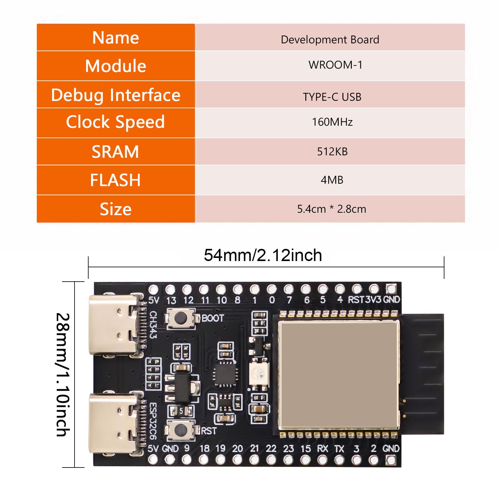 ESP32 H2 ESP32 H2 DevKitM 1 N4 Carte de développement RUIZHI 2 pièces ESP32 H2 ESP32 H2 DevKitM 1 N4 Carte de développement RUIZHI 2 pièces