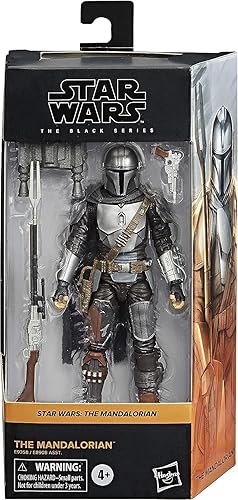 Miniatura 7 de Figura de juguete Star Wars Serie The Black, The Mandalorian de acción, pieza de colección a escala de 15cm, juguetes para niños a partir de 4 años