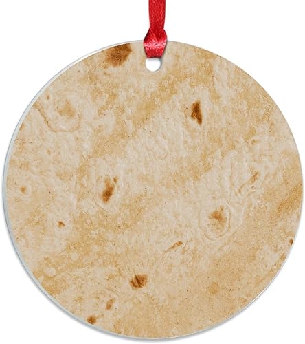 Miniatura 2 de Adorno de Navidad de tortilla mexicana, adornos para árbol de Navidad, decoración de cocina, tortillas de comida, burrito, decoraciones de Navidad,