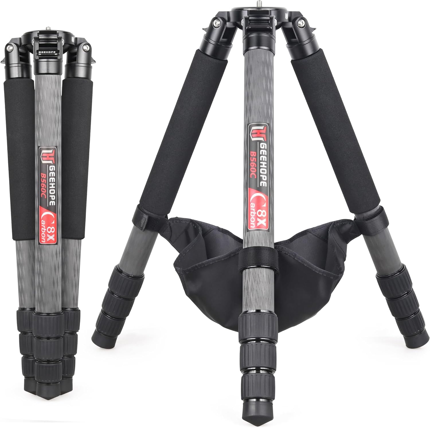 GEEHOPE B560C Carbon Fiber Tripod 40mm Tube 63in Height Professional