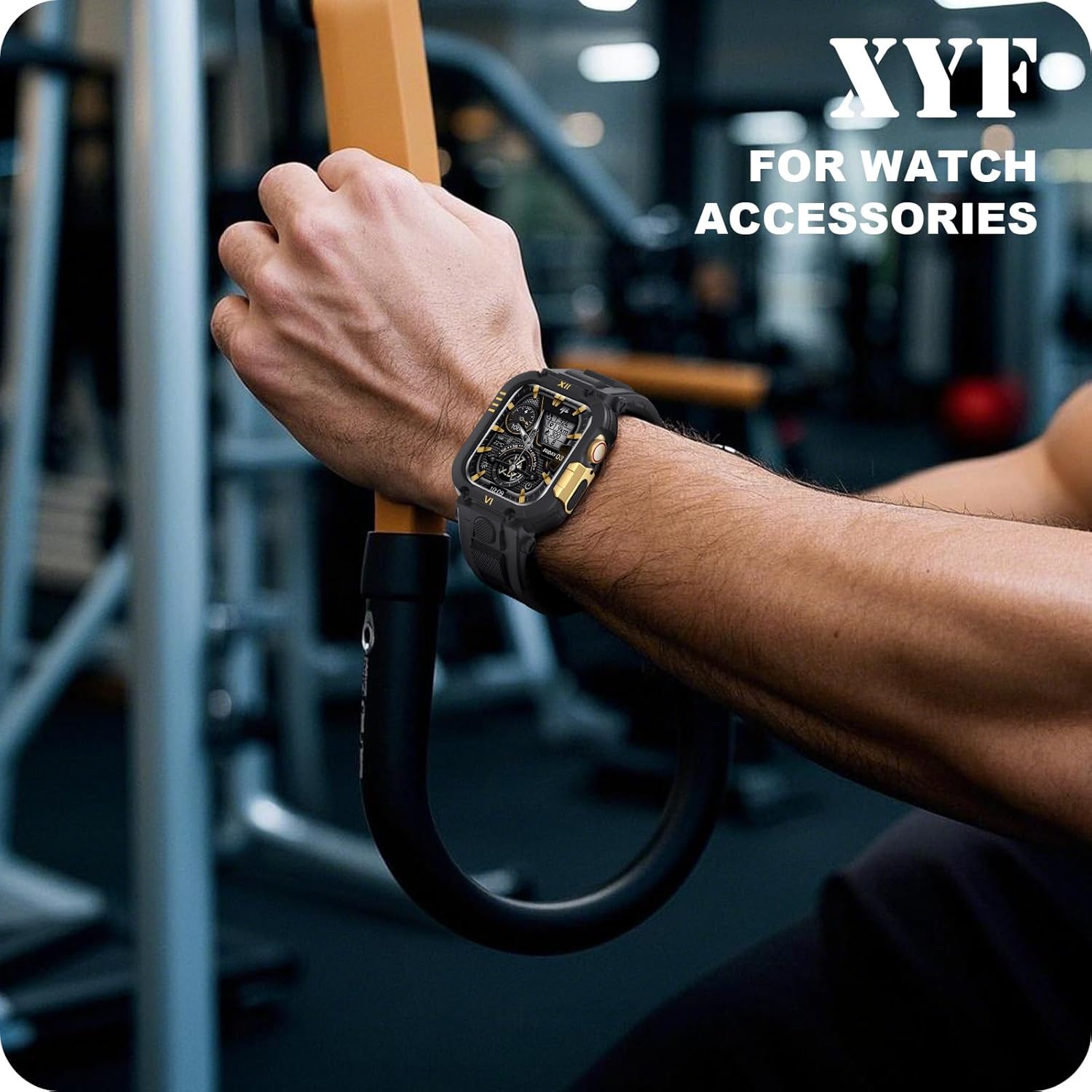 XYF Rugged Shockproof Sport Band for Men, Compatible with Apple Watch Ultra 3/2/1 (49mm) & Series 11 10 9 8 7 6 5 4 & SE 3/2/1 (46mm/45mm/44mm), with Protective Metal Bumper Case - Image 7