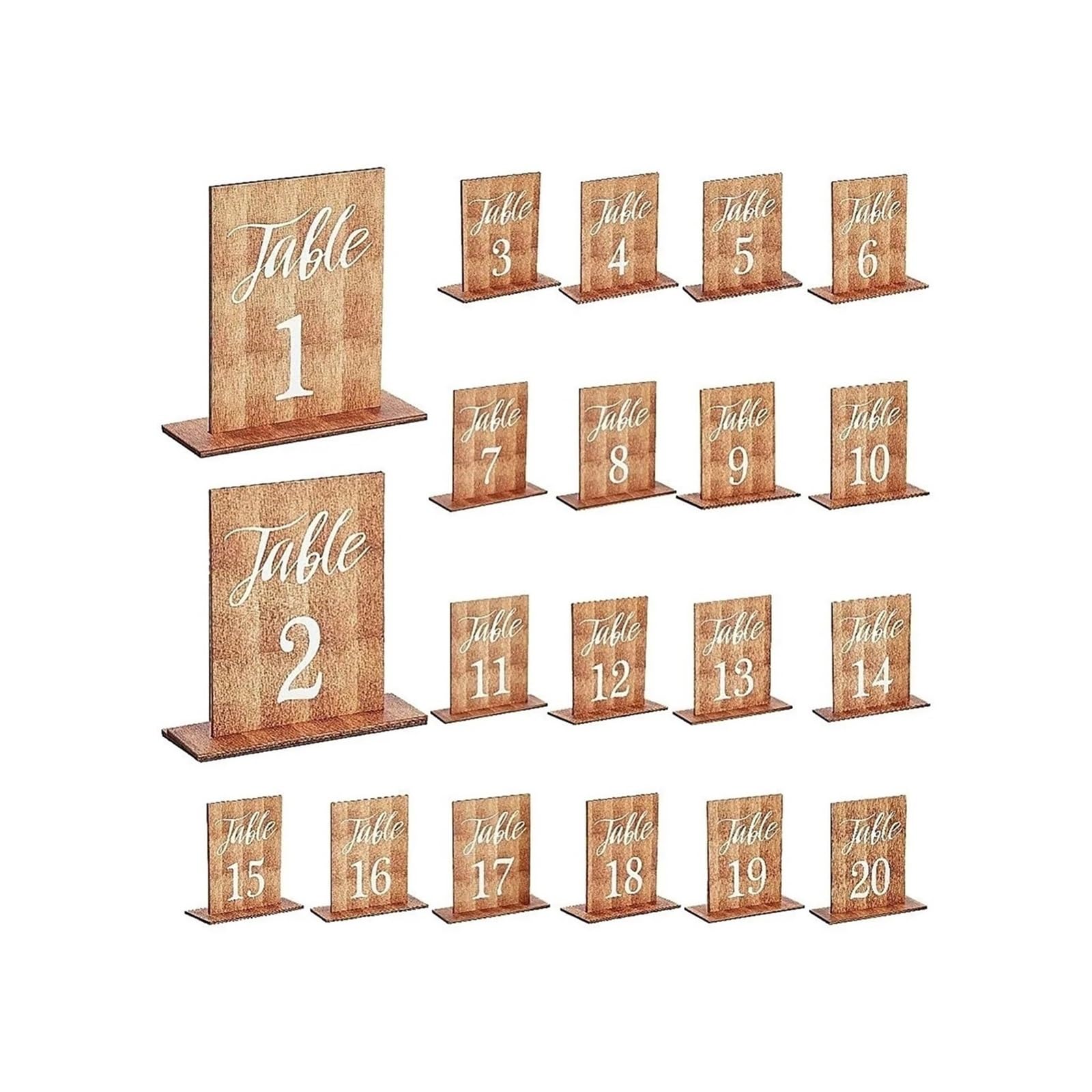 Decorazione for numeri da tavolo nuziali fronte-retro Per Ristoranti