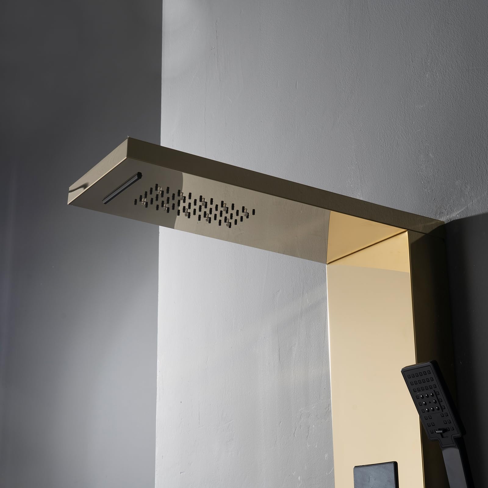 LED Gold Shower Tower 304 Stainless Steel 4 In 1 Shower Panels System
