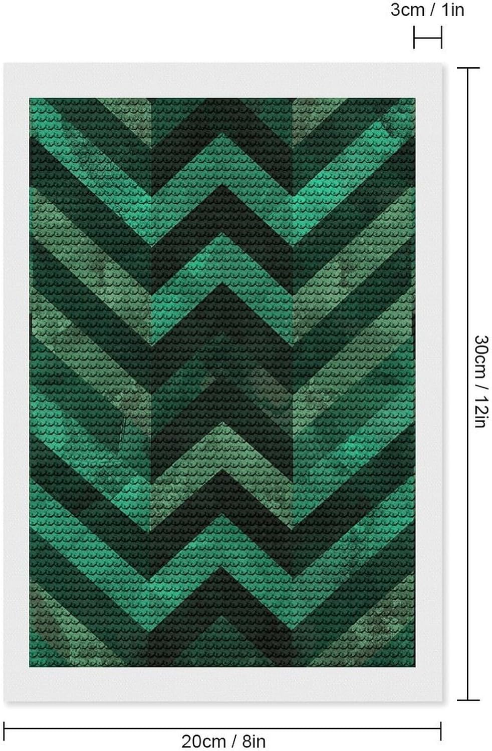 FodPand with Emerald Green Diamond Painting for Gift, DIY Full Round Drill Pictures Kits for Beginners, Personalized Gem Dot Art Crafts for Adults, Office, Home Wall Decor 8"x12" image 2