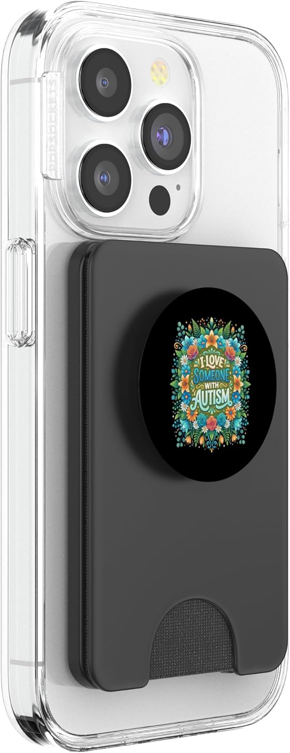 I Love Someone with Autism Awareness PopSockets PopWallet for MagSafe