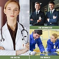 Vista 6 de Handepo 200 carretes retráctiles para insignias, portatarjetas retráctiles a granel con clips, soporte de identificación, clip para llavero