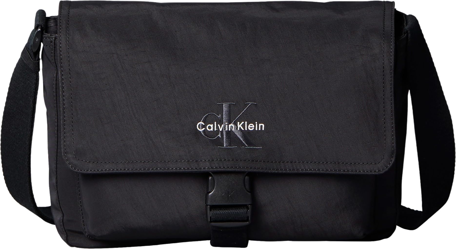 Calvin Klein Men's BOLD FLAP MESSENGER LV04D3321G Messenger, Black (Black), One Size