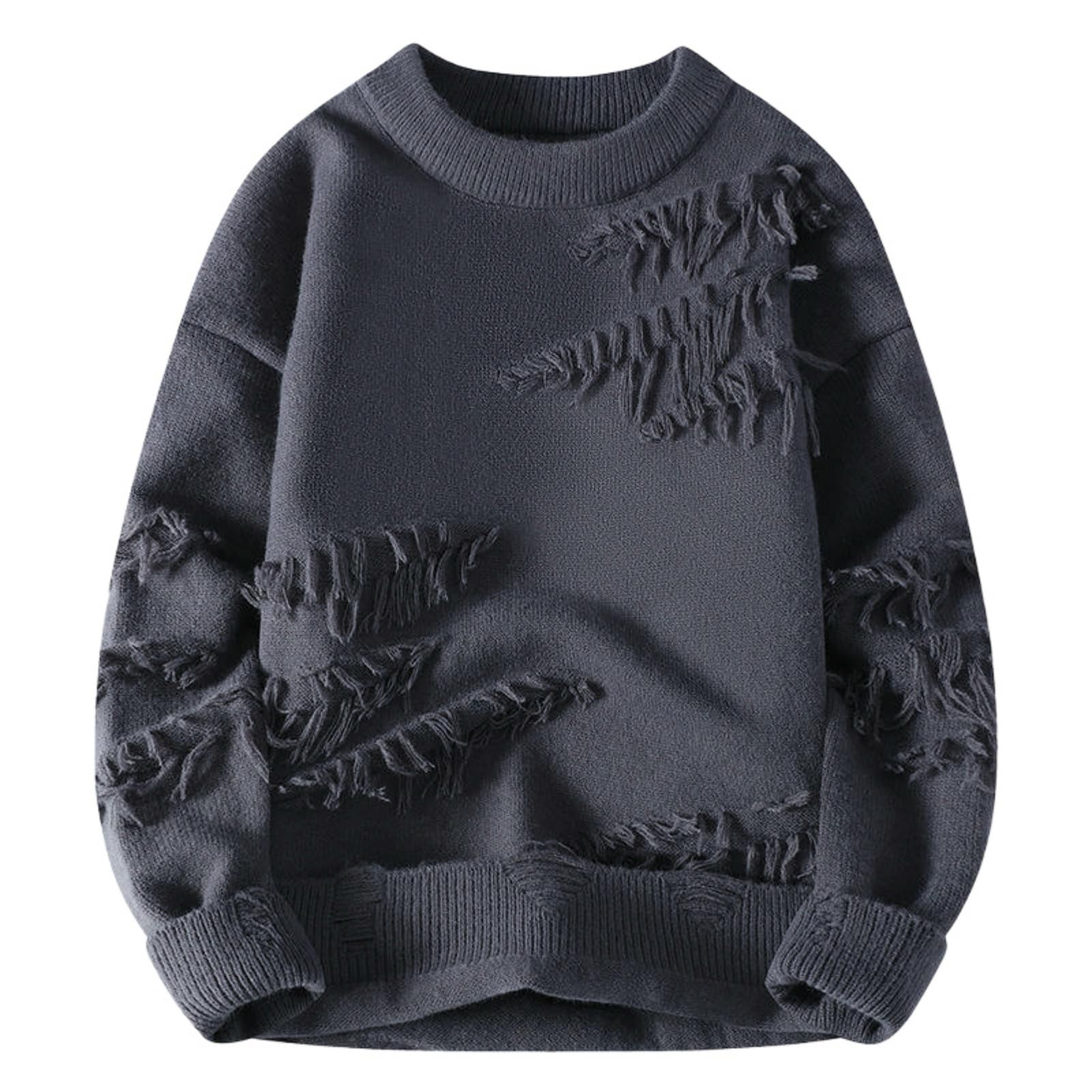 Jersey de punto de cuello medio alto para hombre suéter de punto fino casual para otoño 6