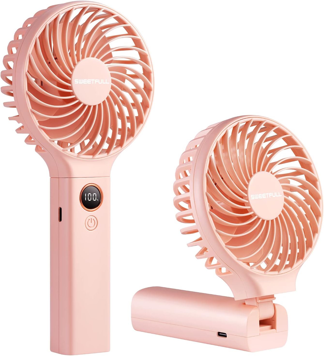 SWEETFULL Handheld Fan,5000mAh Portable Fan Mini fan Small Personal Fan