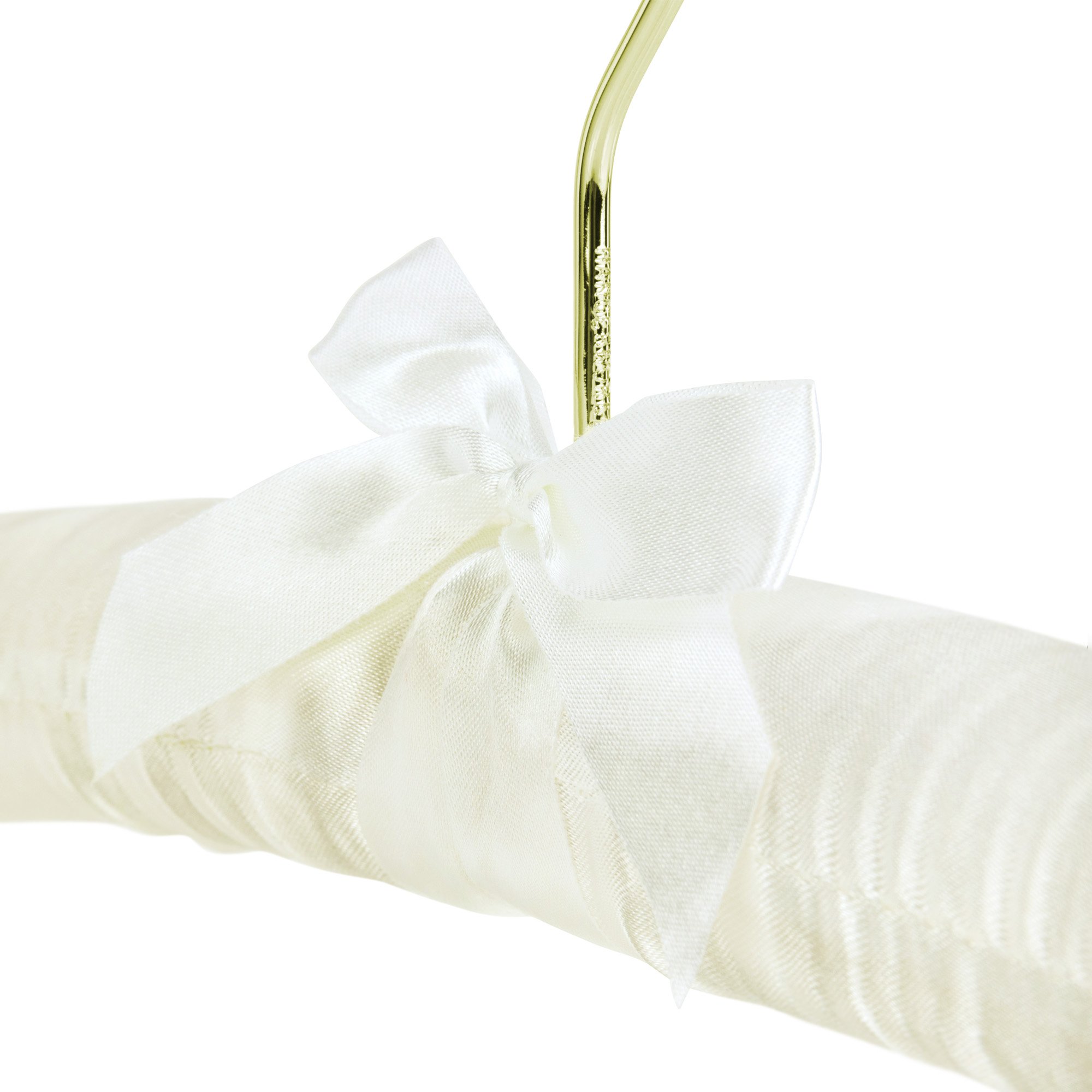 white satin wedding dress hanger The Best Wedding Dress Hangers to Display Your Gown
