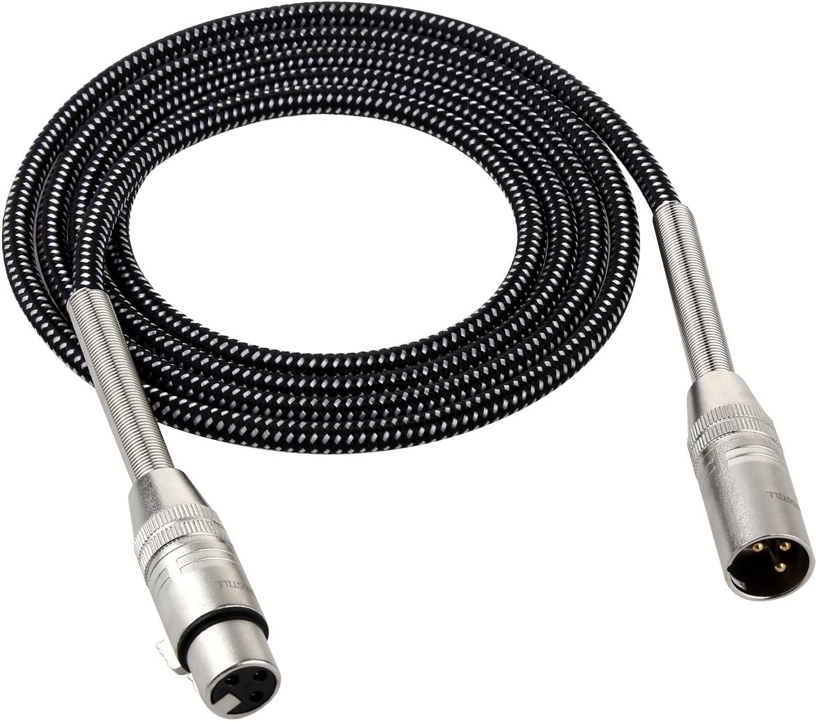 SOUNDSTILL Braided XLR Cable,Male to Female Balanced Microphone Cable-6 Feet