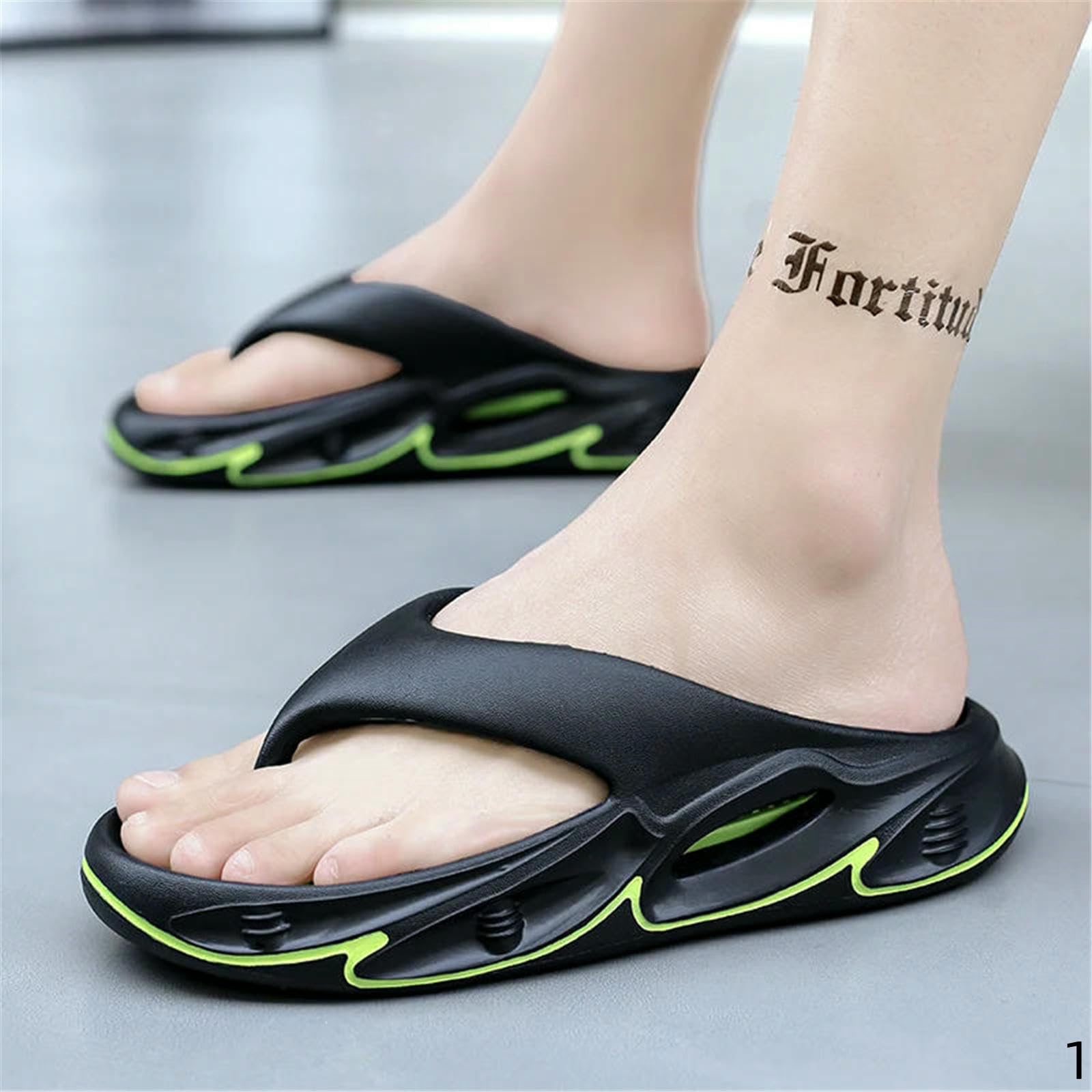 Chanclas Mujer Hombre Verano Sandalias De Playa Interior Al Aire Libre Antideslizantes Baño Casa Hombres Mujeres Zapatillas-Beige Marrón-44-45