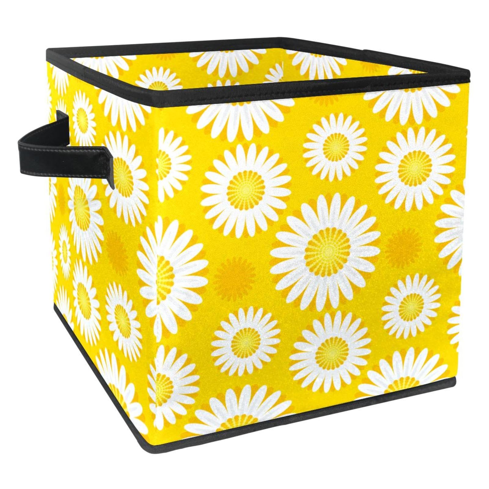 Boîte de rangement pliable tissu avec poignées bac organiseur de jouet