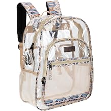 Wrangler Water-Resistant Clear Backpack for Girls, Plastic School Bookbag