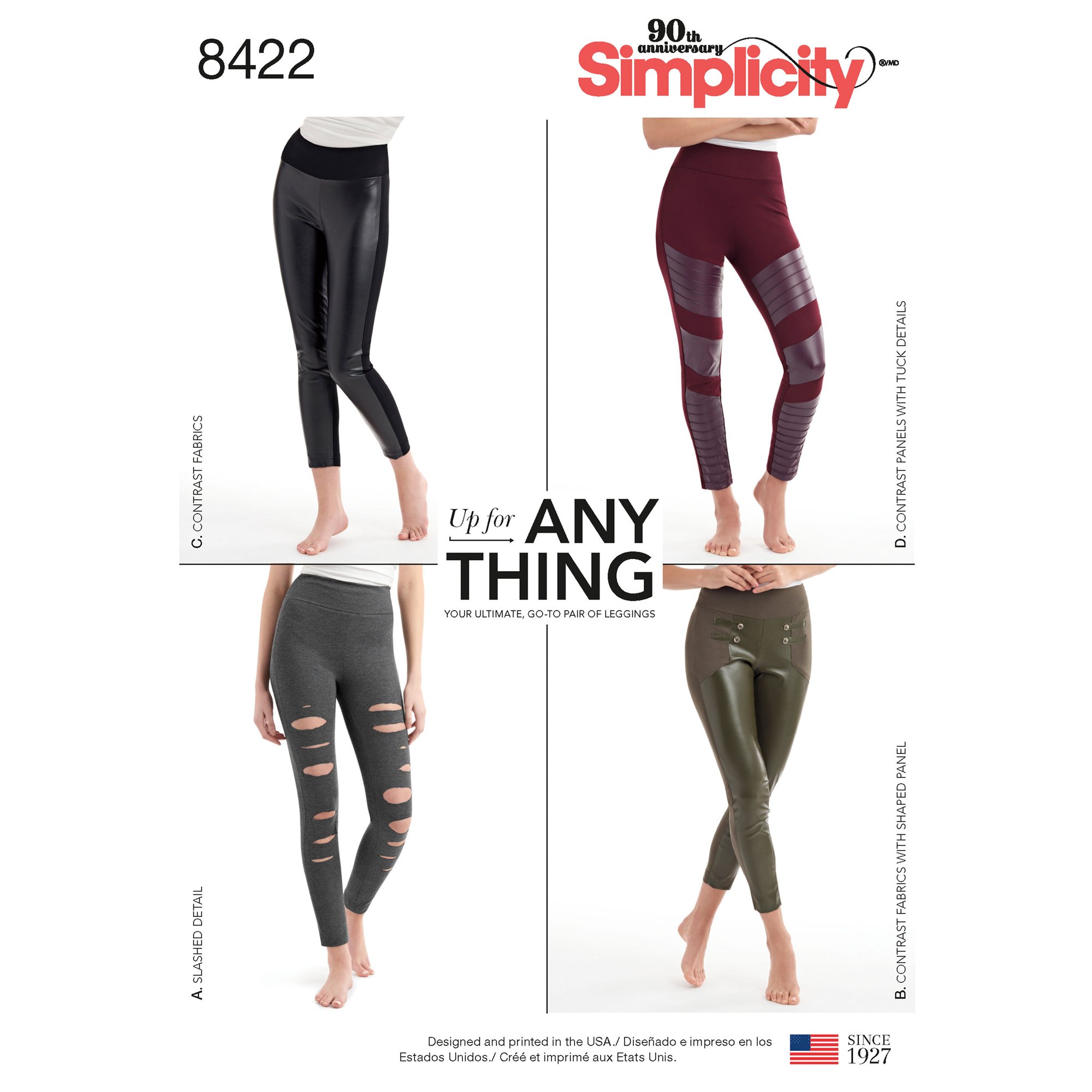 Patron de couture leggings Simplicity 8422 pour adapter le tricot à vos formes