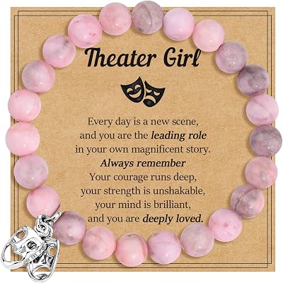 SUNSH Ballet Dancer/Drama Mask Charm Bracelet for Women/Team/Teacher