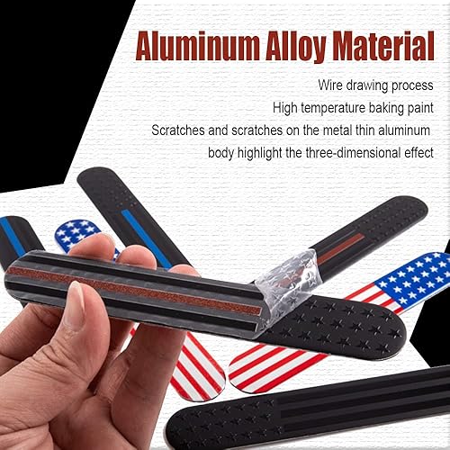 Miniatura 5 de 2 emblemas para guardabarros con bandera de Estados Unidos, bandera estadounidense, mini insignia patriótica 3D, accesorios universales para