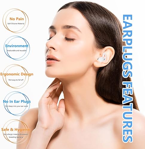 Miniatura 7 de Tapones para los oídos para dormir con cancelación de ruido tapones para los oídos para reducción de ruido protección auditiva lavable para el