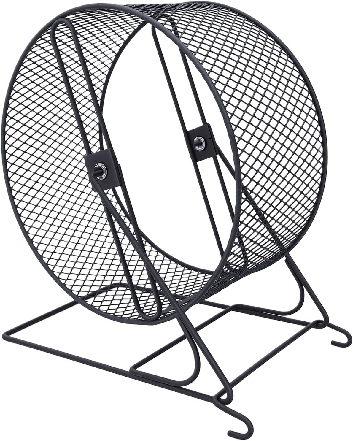 Hamster Exercise Wheel with Stand, Iron Running Wheel for Squirrels Sugar Gliders Hedgehogs, Quiet Pet Exercise with Nail Grinding Feature, Small Animal Workout
