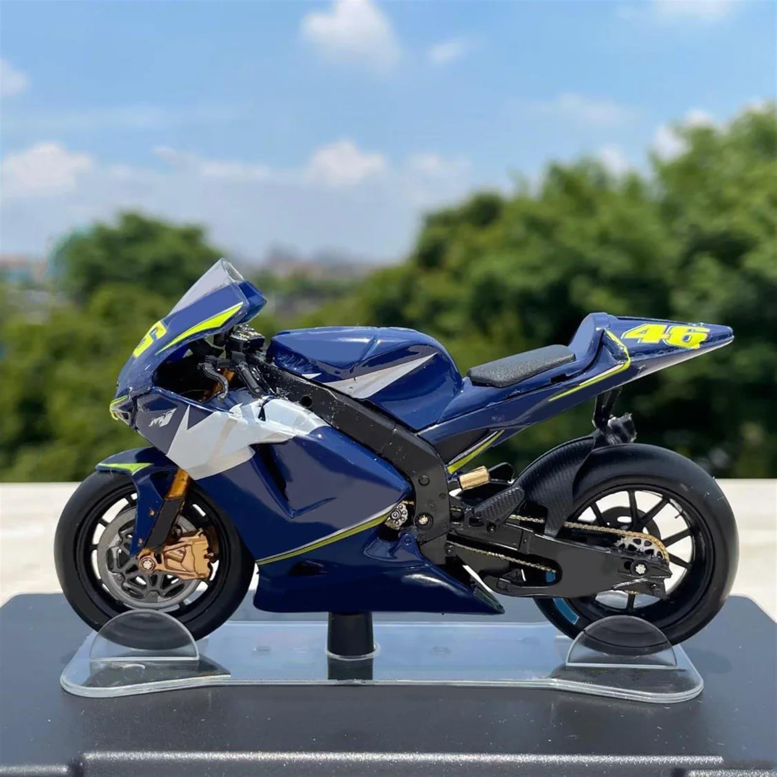 SEYXF Motorbike Toy for Y-AMAHA YZR-M1 46 2005 1/18 Motorcycle Simulation Alloy Model Collection Toy Gift