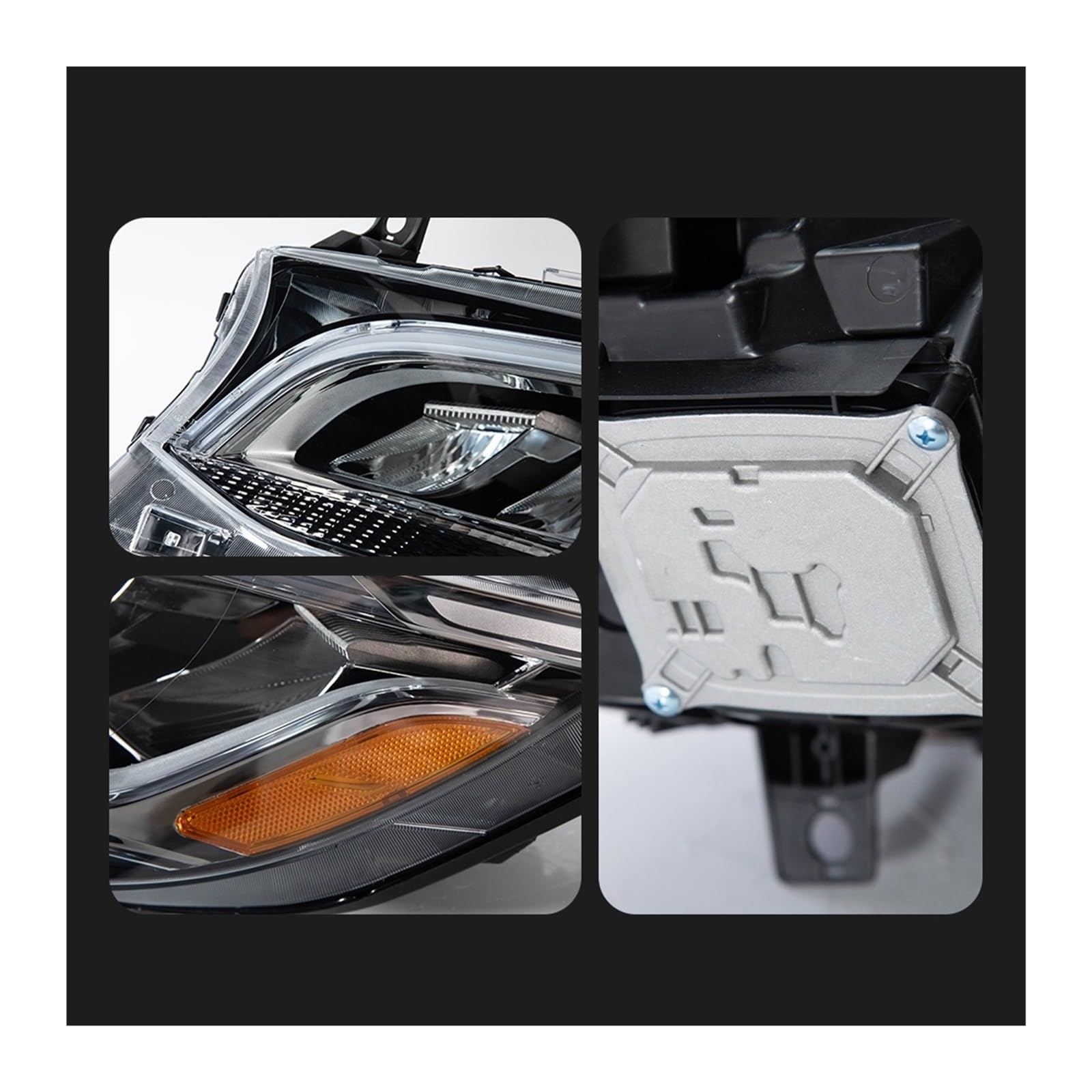 2 Pezzi di fari per Auto per Benz Sprinter Classe 2018-2023 Faro Anteriore DRL Lente proiettore Automotive (Versione USA)