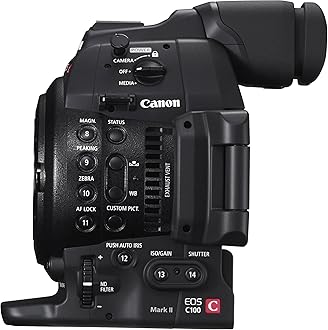 Canon EOS C100 Mark II Cinema Camcorder Body with Dual Pixel CMOS AF Feature Upgrade - EF Lens Mount