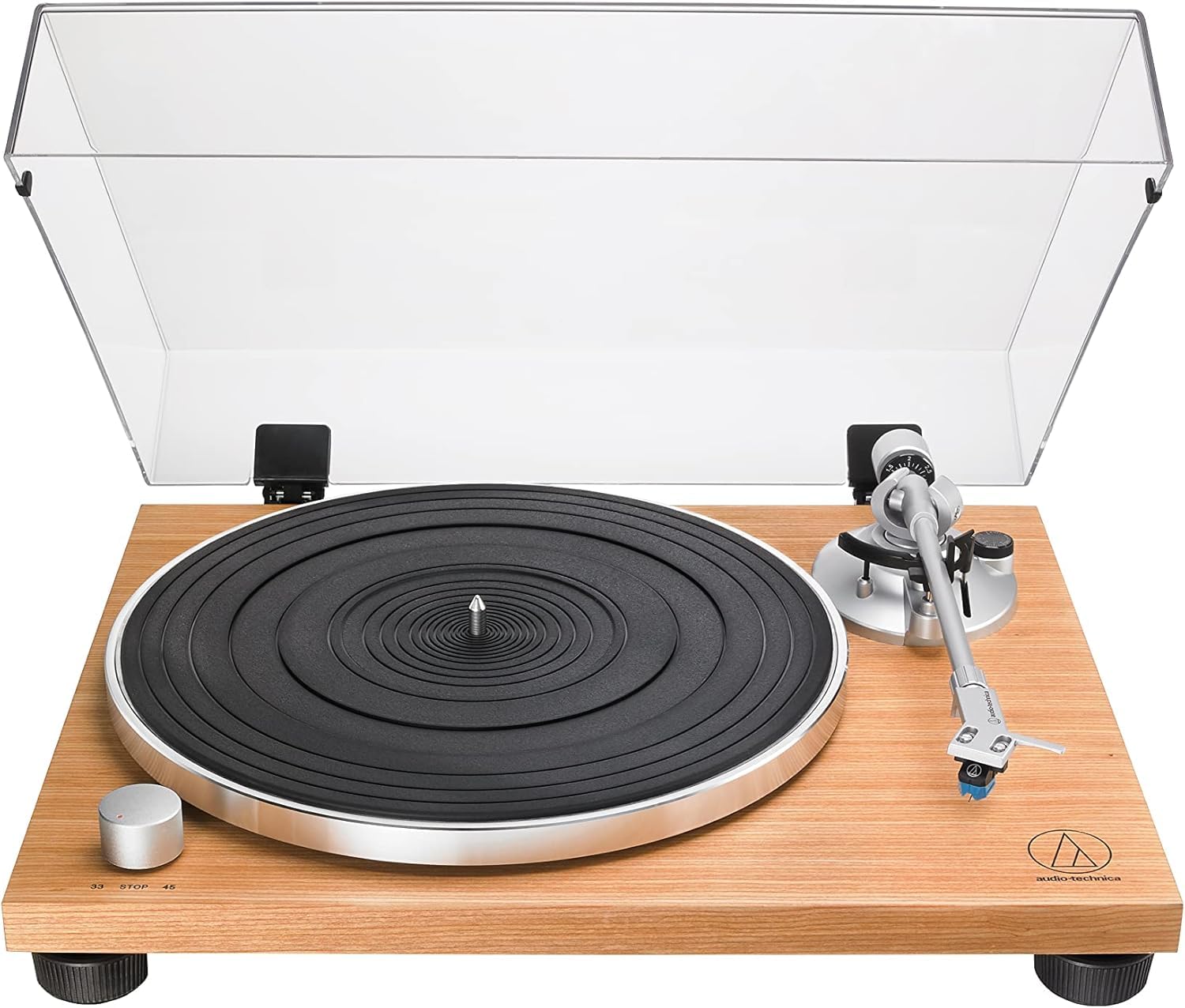 LPW30TK Manual Belt Drive Wood Base Turntable Teak
