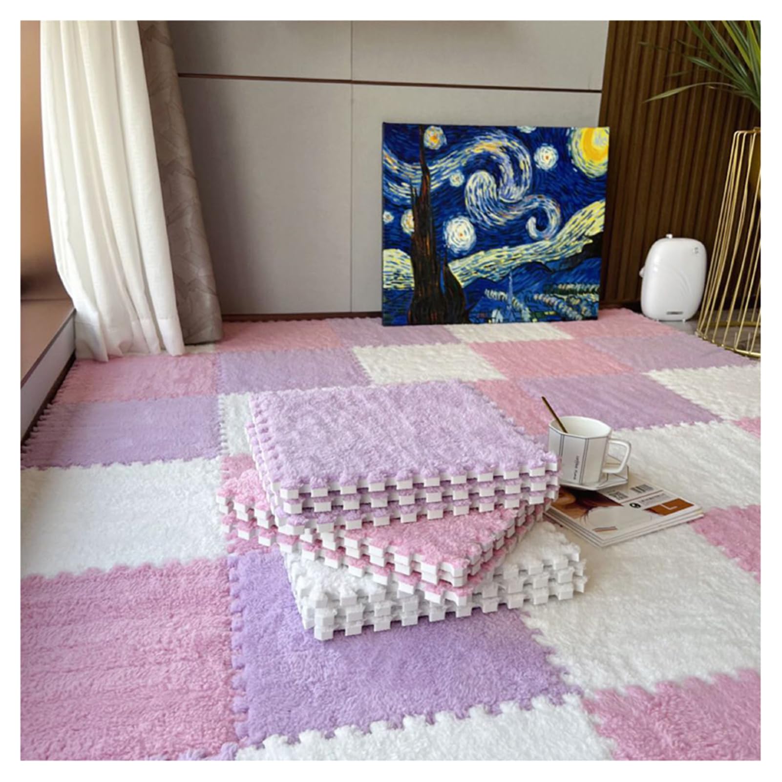 Foam Floor Tiles Plush Foam Floor Mat Square Interlocking
