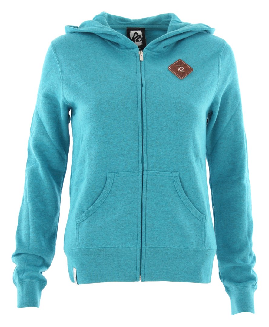 K2 Patch Zip Hoodie Turquoise Heather