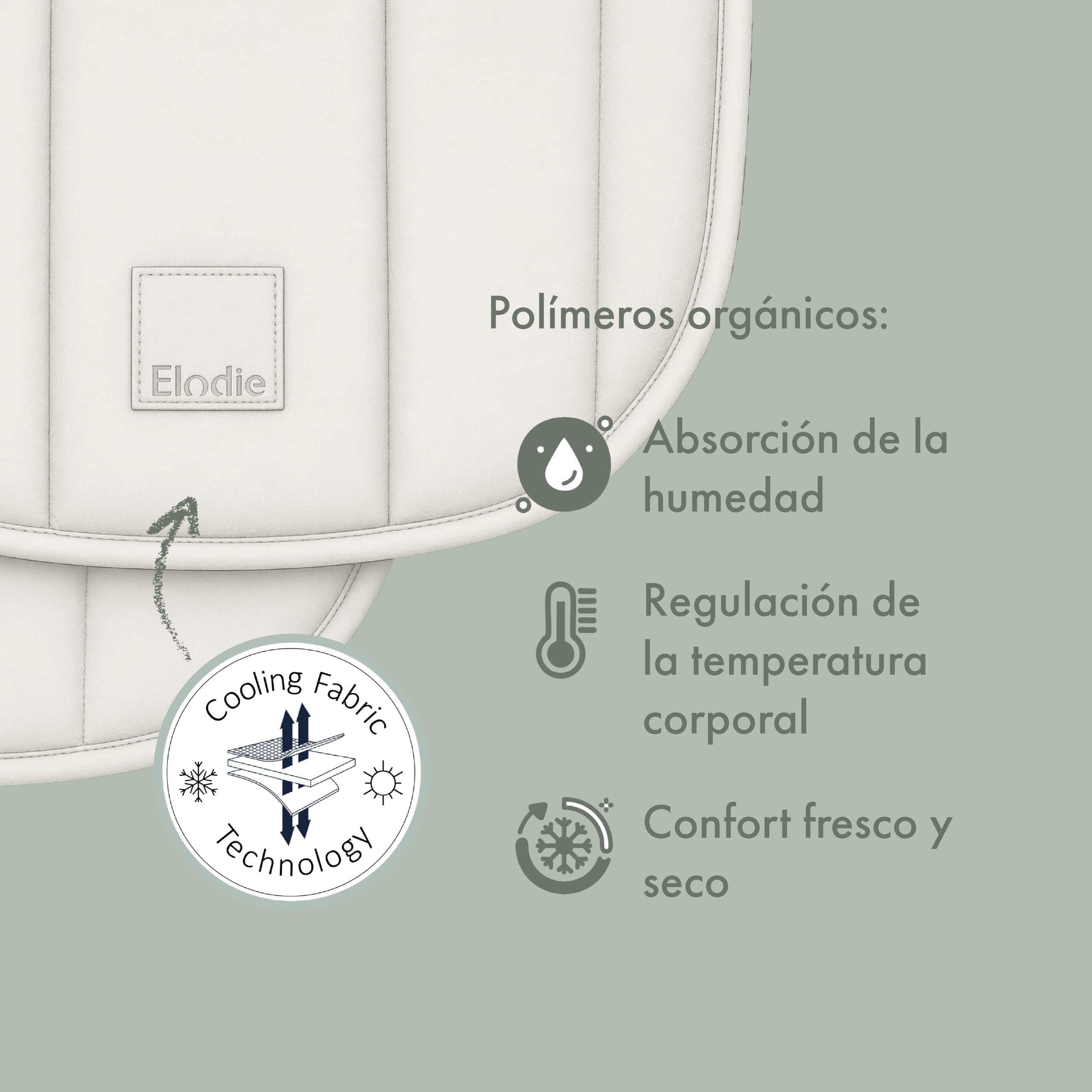 Elodie Details Colchoneta Universal para Silla de Paseo Reversible Acolchado Lavable CosyCushion 85 x 31 cm - Aviator Black