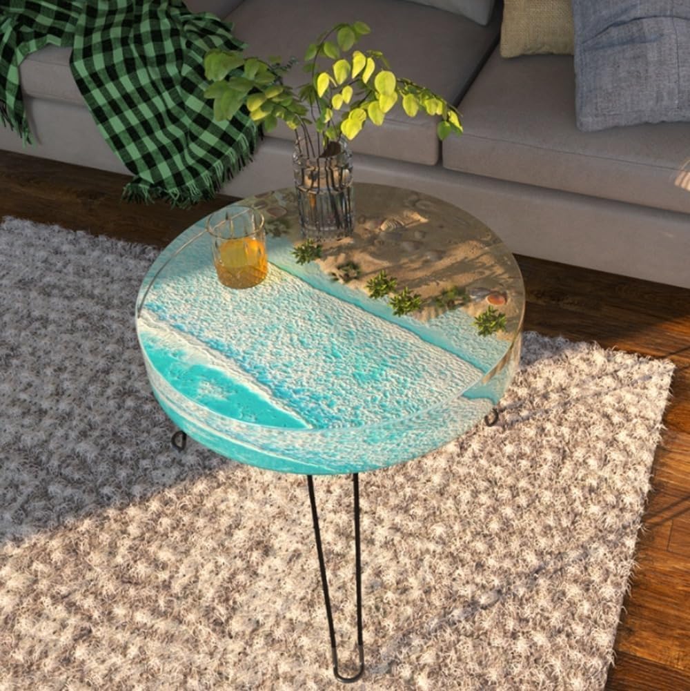 大型ラウンドエポキシモールド シリコン型 樹脂アート用 コースター・トレイ・時計作り対応 テーブルデコやハンドメイド制作に最適｜安心