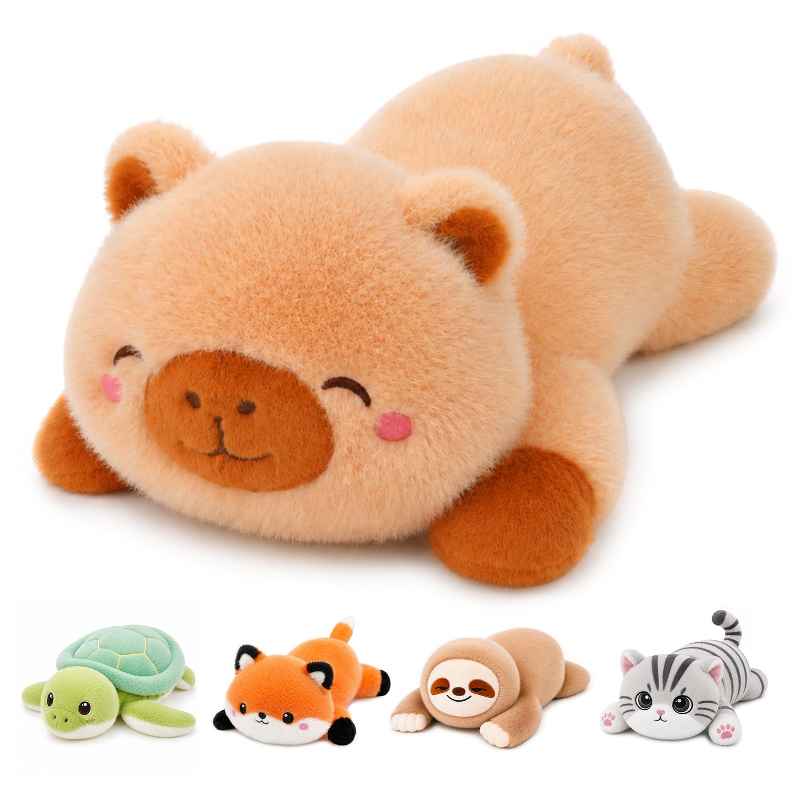 Capybara Weighted Stuffed Animal, Soft Plush Toy Gift (63 cm, 1.63 kg)