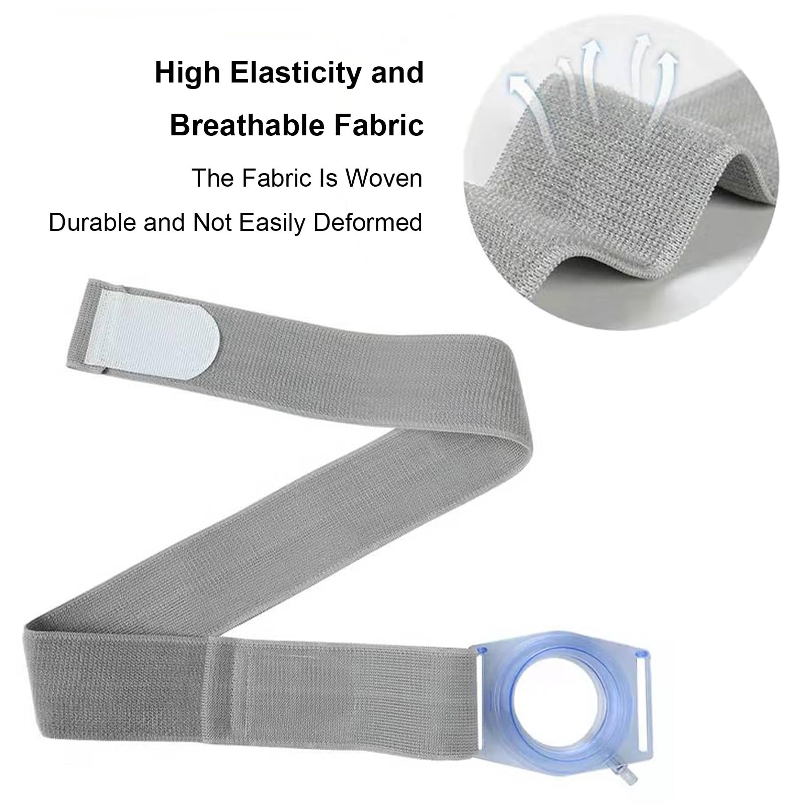 Fascia per Stomia Gonfiabili, Cintura di Supporto per Stomia con Foro da 5 Cm, Cintura Elastica di Supporto Addominale, Forniture Post-Operatorie