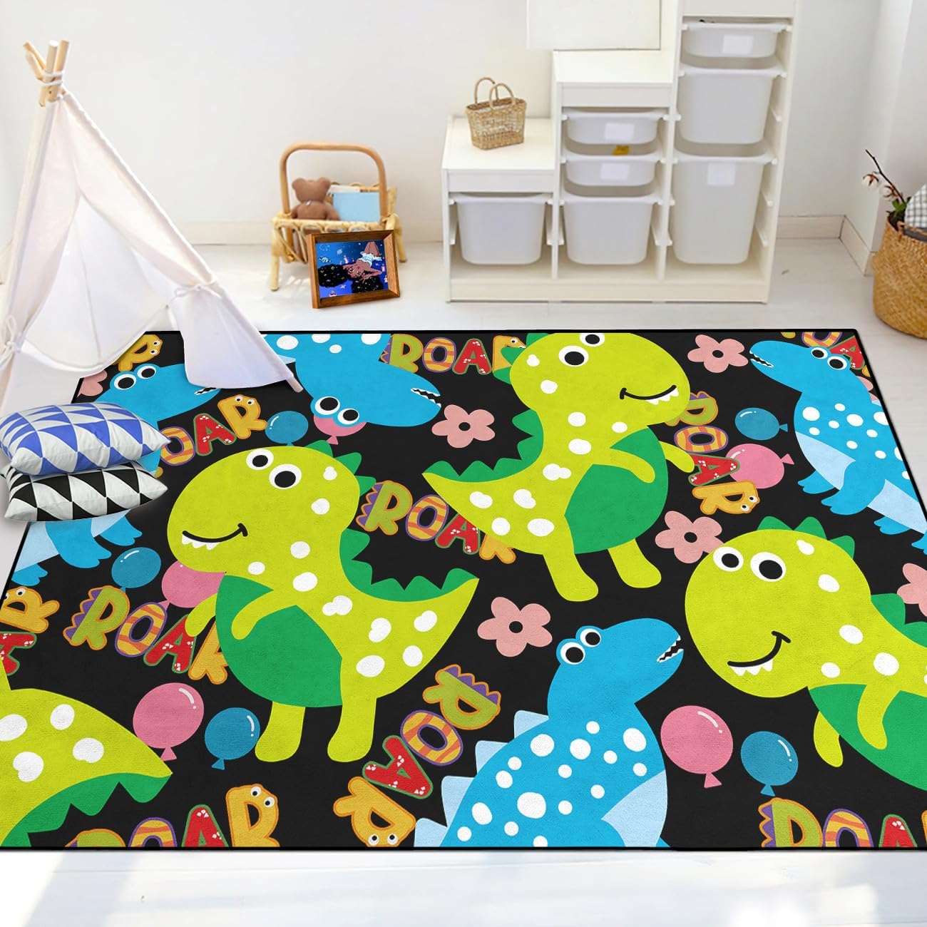 FJKJHKGJ Dinosaur Rugs for Boys Bedroom Dinosaur Play Mat