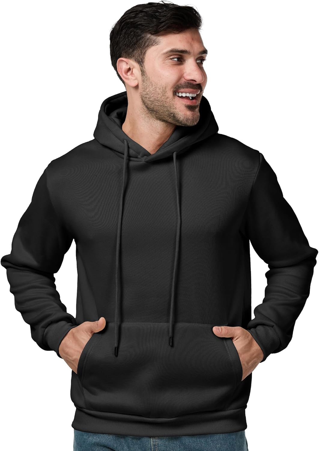 Mens Hoodies Pullover Casual Long Sleeve Drawstring Athletic Hooded Sweatshirt with Pockets - Image 3