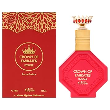 Nabeel Master Perfumer Collection - Crown Of Emirates Rouge for Unisex - Arabian Perfume for Women & Men - Fragrance with Bergamot, Saffron, Musk Scent - Arabic Cologne - Travel Size - 3.3oz EDP Spray