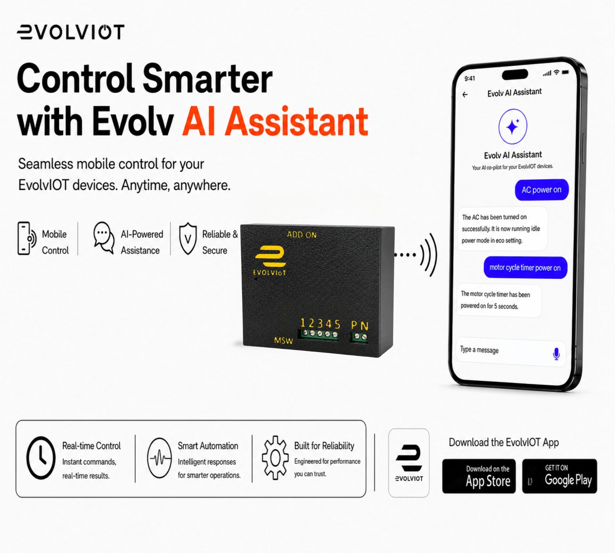 EvolvIOT Smart Switch Module - 5-in-1 WiFi Control -4