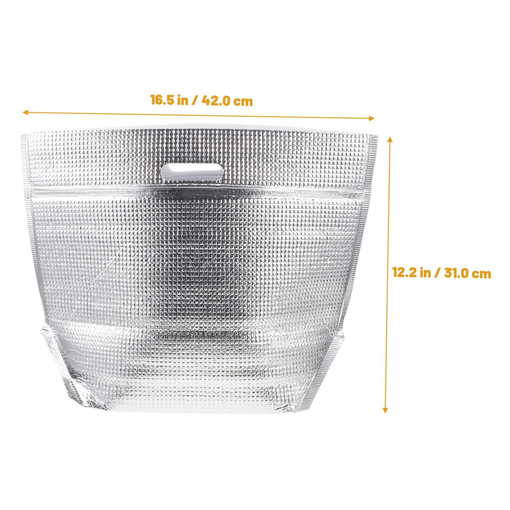 Sosoport Insulated 5pcs Aluminum Thermal Food Storage Pouch Insulated for Pizza Snacks Drinks Outdoor