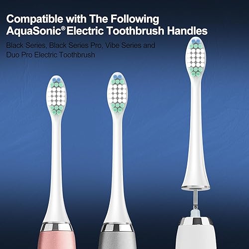 Miniatura 4 de Cabezales de cepillo de dientes de repuesto para AquaSonic Black Series, Vibe Series, Black Series Pro y para cepillo de dientes eléctrico Duo Pro